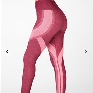 Seamless, Workout, Leggings, Two-Toned, Pink.